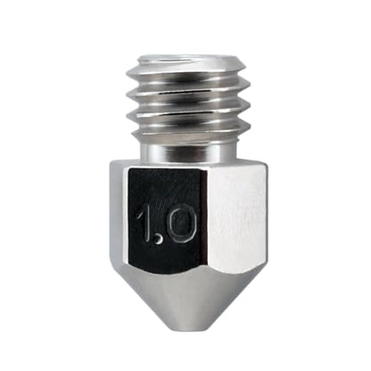 Microswiss MK8 Brass Plated Wear Resistant Nozzle (MakerBot, CraftBot, Creality, CR10, Ender, Tevo Tornado) (1.0mm) - size: 1.0mm