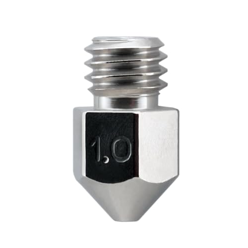Microswiss MK8 Brass Plated Wear Resistant Nozzle (MakerBot, CraftBot, Creality, CR10, Ender, Tevo Tornado) (1.0mm) - size: 1.0mm