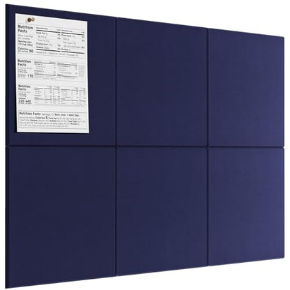 MaxGear Felt Bulletin Board 36" x 24", Dark Blue Felt Wall Tiles Push Pins - color: Dark Blue, size: 36" x 24"