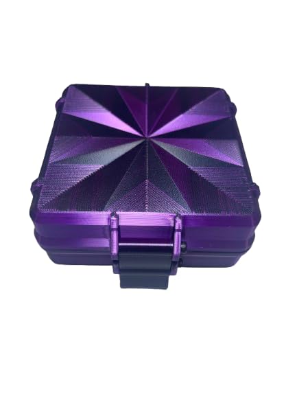 3D Printed Vial Case for 3ml Vials, Snap-Close Design, Multiple Size Options, Travel and Storage Organizer (Black/Purple, 25) - color: Black/Purple, size: 25