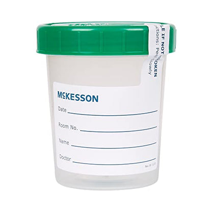 McKesson 16-9526-Case General Purpose Specimen Container High Density Polyethylene Screw-On 4 oz. / 120 Cc Sterile (Pack of 100)