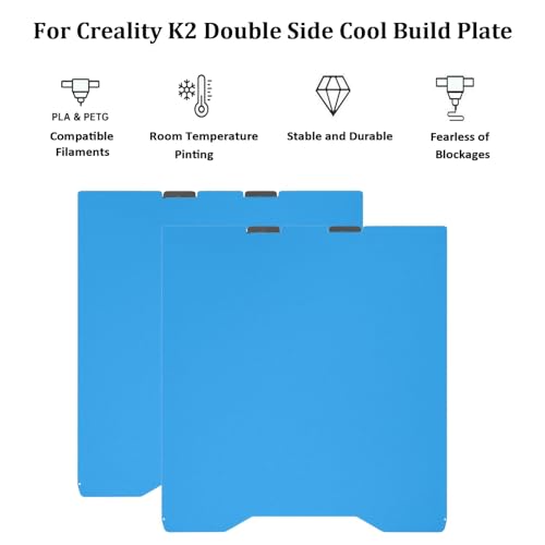 270x293mm Cool Build Plate for Creality K2 Combo Cold Plate - size: 270x293mm