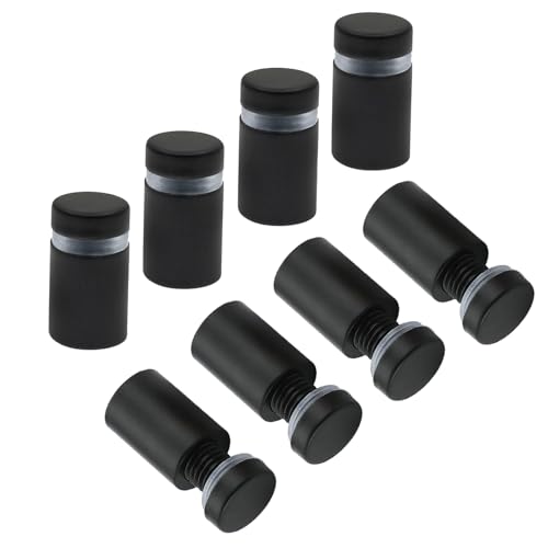 Standoff Screws 1/2 x 0.78 Inch 16 Pack Black Sign Standoffs Stainless Steel Stand Off Wall Mounts Standoffs Advertising Screws Mounting Hardware for Acrylic Signs
