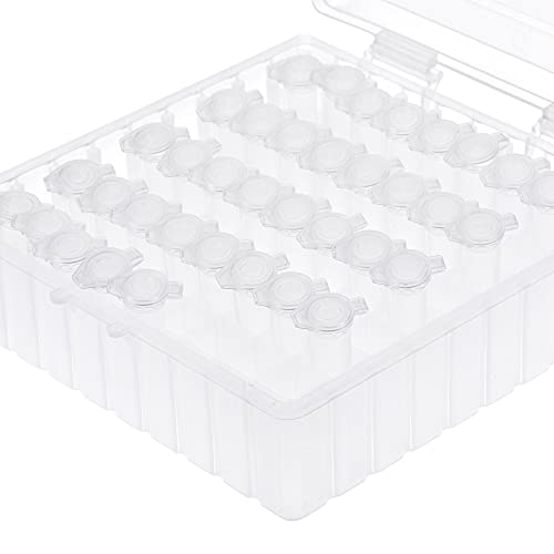 uxcell Centrifuge Tube Freezer Storage Box 100 Places Waterproof Polypropylene Lockable Cryogenic Holder Rack for 1.5/1.8/2ml Microcentrifuge Tubes Vials Samples, White - color: White