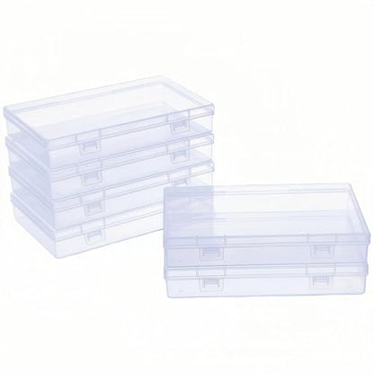 LJY 6 Clear Rectangular Plastic Boxes, 7.1 x 4.3 x 1.2 in for Electronics - color: Transparent, size: 7.1 x 4.3 x 1.2 inch