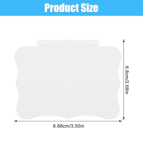 8PCS White Basket Labels Set, Basket Labels 3.5x2.7 Inches