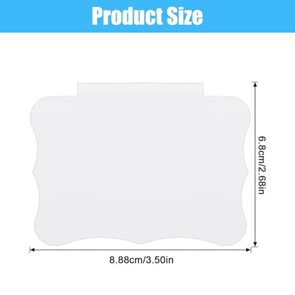 8PCS White Basket Labels Set, Basket Labels 3.5x2.7 Inches