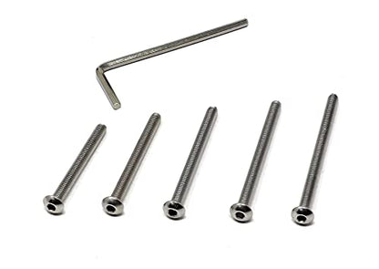 iexcell 50 Pcs M4 x 40/45/50/55/60 Stainless Steel 304 Hex Socket Button Head Cap Screws Bolts Assortment Kit - size: M4 x 40/45/50/55/60mm
