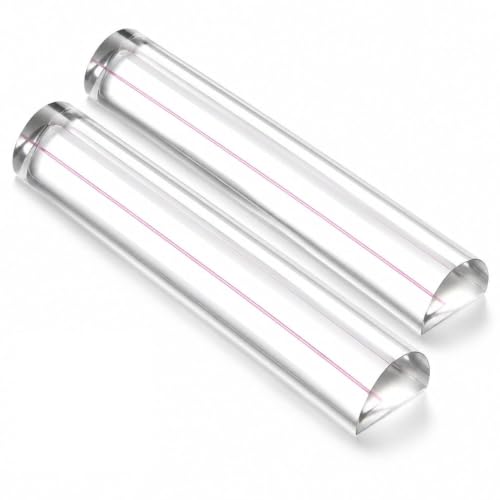Reading Magnifier for Books, 2 Pack 2X Optical Acrylic Magnifier Bar - color: Soft Pink