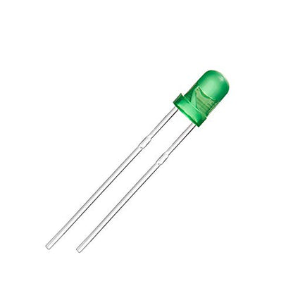 CHANZON 100 pcs 3mm Green Diffused LED Diode Lights (DC 3V 20mA) - color: H) Green-green (100pcs)