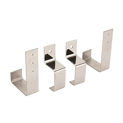 Speedway Motors Aluminum Radiator Mounting Bracket Kit with Rubber Pads, Universal Fit for Crossflow Radiators, Lightweight Aluminum Brackets with 1/4" Thick Cushion Pads Included