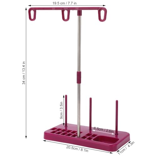Chiffonade 3 Spools Holder Thread Stand, Aluminum Tube Plastic Detachable Sewing Machine Thread Holder Household Sewing Machine Accessories