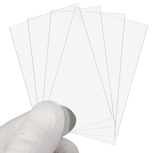 PATIKIL 50x80mm Glass Streak Plate, 6pcs Lab Glass Slides Microscope Glass Slides Optical Optically Clear Glass Slides Smooth Edges High Transparency Transparent Uniform Thickness - size: 50x80mm