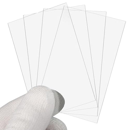 PATIKIL 50x80mm Glass Streak Plate, 6pcs Lab Glass Slides Microscope Glass Slides Optical Optically Clear Glass Slides Smooth Edges High Transparency Transparent Uniform Thickness - size: 50x80mm