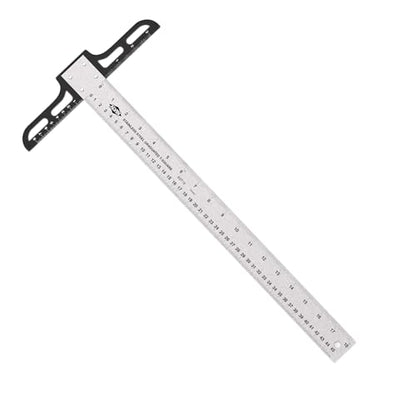 ALVIN AST18 Stainless Steel Graduated T-Square with 1.5 Inch Blade, Drawing and Design Tool, Great for Carpentry, Drafting, Architecture, Engineering, and AST 18 Inches - size: 18", style: Graduated