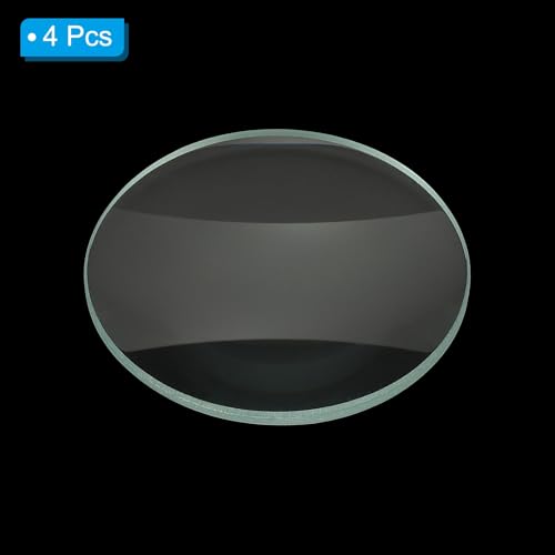 PATIKIL Convex Lens, 150mm Focal Length 50mm (1.97") Diameter Round Glass Magnifying Telescope Lens Trial Set Ground Edge for Lab Physics Class Optics, 4 Pcs - size: 150mm FL, 50mm Dia.