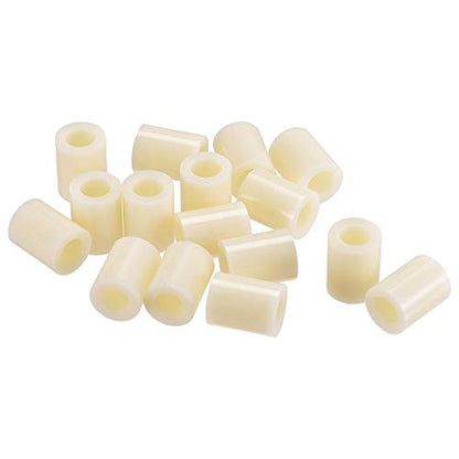 uxcell ABS Round Spacer Washer ID 8.2mm OD 14mm Length 18mm Plastic Standoff for 3D Printer, TV Wall Mounting, Electrical Outlet, Beige, 100Pcs - size: 18mm