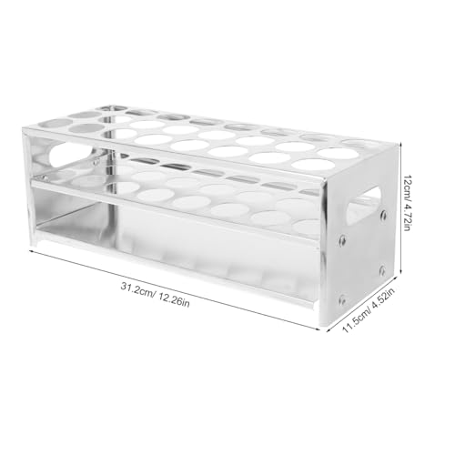 Zerodeko Laboratory Test Tube Rack Centrifuge Tube Stand for Chemistry Test Holder and Storage Organizer for Testing Tubes Compact Sampling Rack 24-Hole