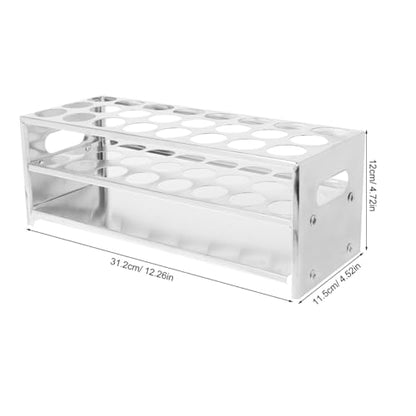 Zerodeko Laboratory Test Tube Rack Centrifuge Tube Stand for Chemistry Test Holder and Storage Organizer for Testing Tubes Compact Sampling Rack 24-Hole