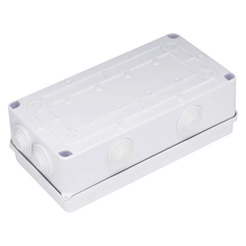 Zulkit Junction Box ABS Plastic Dustproof Waterproof IP65 Universal Electrical Boxes Project Enclosure White 7.9 x 3.9 x 2.8 inch (200 x 100 x 70mm) - size: 7.9" x 3.9" x 2.8"