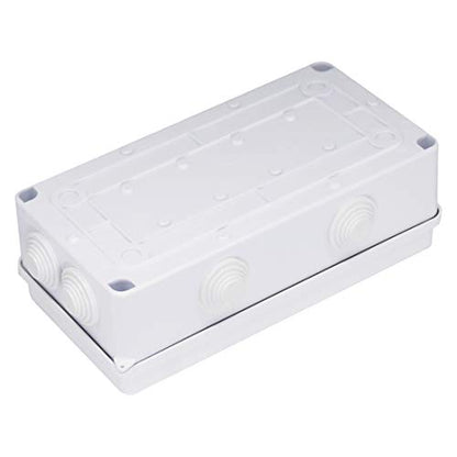 Zulkit Junction Box ABS Plastic Dustproof Waterproof IP65 Universal Electrical Boxes Project Enclosure White 7.9 x 3.9 x 2.8 inch (200 x 100 x 70mm) - size: 7.9" x 3.9" x 2.8"
