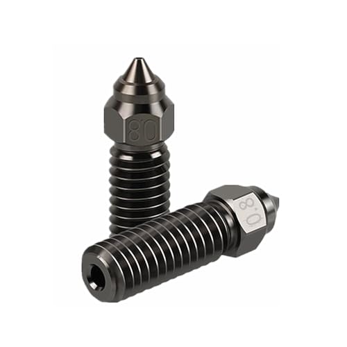2 Pack High-Speed Printing Hardened Steel Nozzle for Creality K1/K1 Max 3D Printers..(0.8mm) - size: 0.8mm