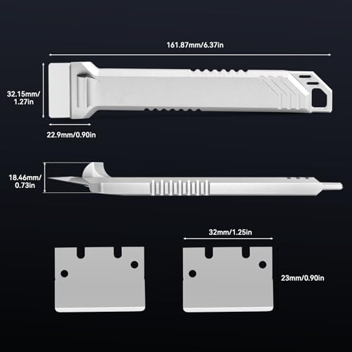 D Printer Scraper with 3 Blades,SK5 Steel 3D Printer Removal Spatula,Compatible with Bambu Lab Spatula Blades,All Metal 3D Prints Removal Tool