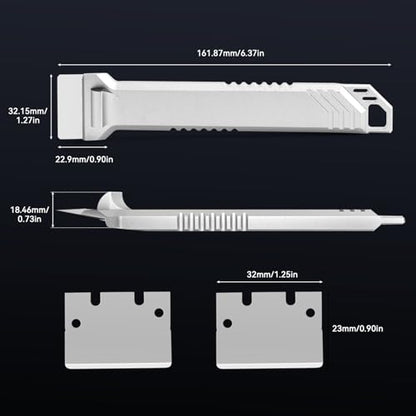 D Printer Scraper with 3 Blades,SK5 Steel 3D Printer Removal Spatula,Compatible with Bambu Lab Spatula Blades,All Metal 3D Prints Removal Tool