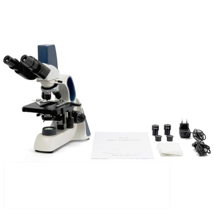 SWIFT SW300 Binocular Compound Microscope,Built-in 3.0MP Camera,40X-1600X - style: D) w/ Built-in 3MP Digital Camera