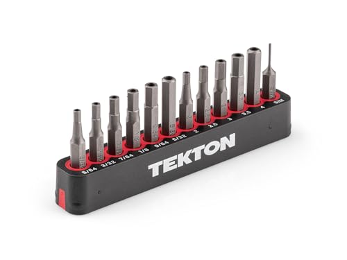 TEKTON 4 mm Tamper Hex Bit Set with Rail, 12-Piece | DZZ92006 - style: 12-pc. Tamper Hex Bit Set
