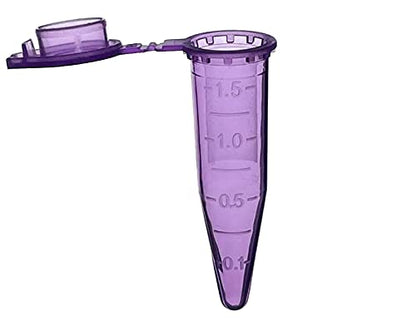 MUHWA 500 PCS Polypropylene Graduated Microcentrifuge Tubes with Snap Cap, 1.5ML Micro Test Tubes Conical Microtube Sample Vial for Laboratory (Purple) - color: Purple