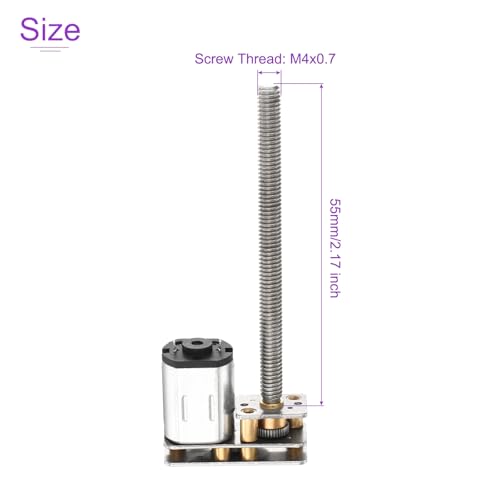 DMiotech 6V 100RPM Rated Torque 3 Output Shaft Length 55mm Micro DC Speed Reduction Motor Mini Metal Gearbox Motor for RC Car Robot Model DIY RC Toys Engine - style: 100RPM