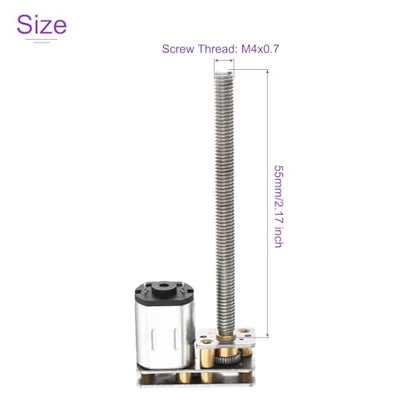 DMiotech 6V 100RPM Rated Torque 3 Output Shaft Length 55mm Micro DC Speed Reduction Motor Mini Metal Gearbox Motor for RC Car Robot Model DIY RC Toys Engine - style: 100RPM