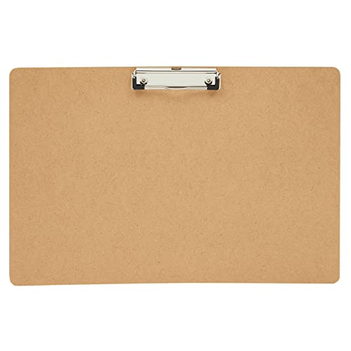 Juvale Clipboard - 11.5 x 17.4 in, Brown MDF, 12-Pack - Wood Clipboard Set with Low-Profile Metal Clip & Retractable Hook - Oversized & Portable for Drafting Board & Sketch Board Use - size: 17.4 x 11.5 Inches (Pack of 3)