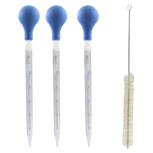 Zorfeter 3 PCS Graduated Glass Pipettes, 10ml Liquid Dropper