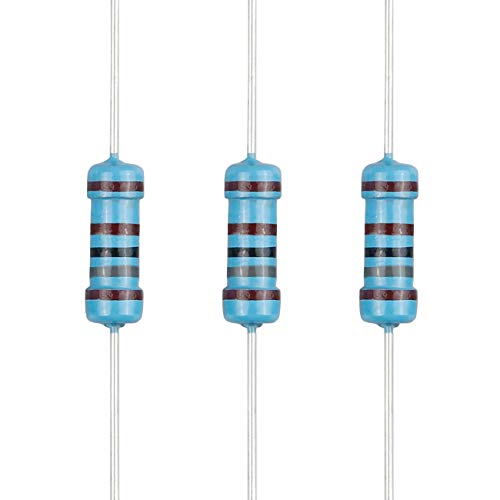 100pcs 1.8K ohm Resistor 1/2w ±1% Tolerance Metal Film Fixed Resistor - size: [E5P005] 1.8K ohm