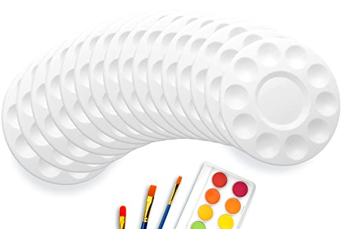 46PCS Paint Tray Palettes,Plastic Paint Pallets for Kids or Adult to Paint - color: 46pcs