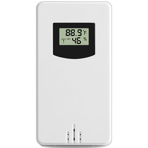 Digital Indoor Outdoor Wireless Remote Sensor, Temperature and Humidity Meters, Sutible for Weather Station with Rain Gauge (3378R) - color: Sensor for Weather Station