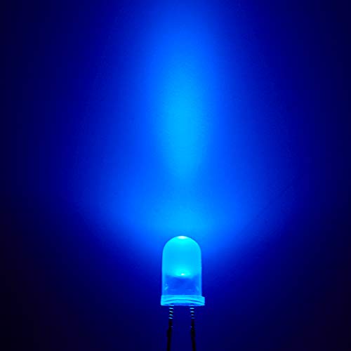 CHANZON 100 pcs 5mm Blue Diffused LED Diode Lights(DC 3V 20mA) - color: I) Blue-blue (100pcs)