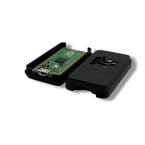 Raspberry Pi Pico Case, Protective Enclosure with Micro-USB Port Access, Snap-Fit Design, Black - color: Black/Black