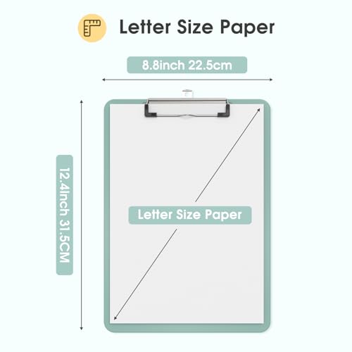Plastic Clipboards, Deep Green 8.5x11 Clip Board - color: Deep Green