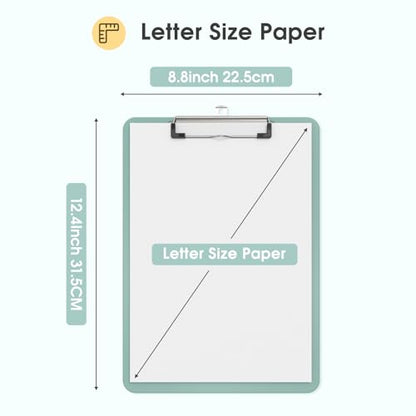 Plastic Clipboards, Deep Green 8.5x11 Clip Board - color: Deep Green