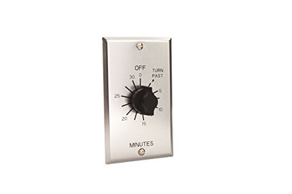 NSI TORK C530M Spring-Wound In-Wall Twist Timer with Commercial Style Metal Plate and 30-Minute Length for Automatic Shutoff of Motors or Lights, #12AWG