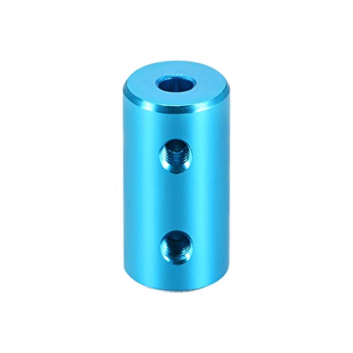 uxcell 1/8 Inch to 1/8 Inch Bore Rigid Coupling Set Screw L20XD10 Aluminum Alloy,Shaft Coupler Connector,Motor Accessories,Light Blue - size: 3.17mm to 3.17mm