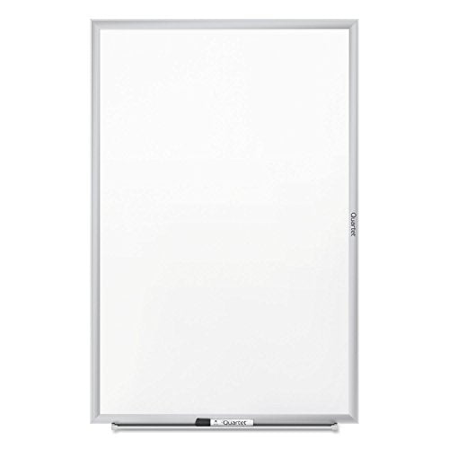 Quartet Dry Erase White Board 60"W x 36"H Non-Magnetic Whiteboard, Total Erase, Silver Aluminum Frame (S535) - color: Silver, size: 60"W x 36"H