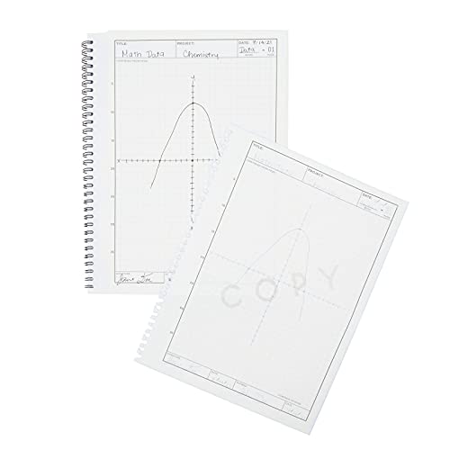 Bright Creations Carbonless Laboratory Notebook with 100 Sheets, Engineering Paper (8.5x11 In, 2 Pack)