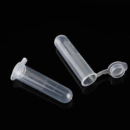 100Pcs 4ml Centrifuge Tubes Polypropylene Clear Graduated Tubes with Cap