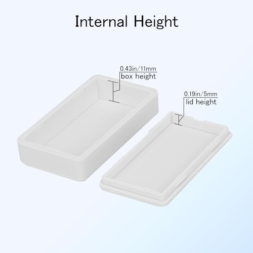 Project Box 8 Pieces Electrical Box Small Junction Box ABS Plastic Enclosure Power Electronic Case White 1.97" x 1.10" x 0.59"(50 x 28 x 15mm) - color: White, size: 1.97" x 1.10" x 0.59"