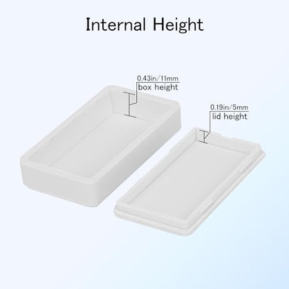 Project Box 8 Pieces Electrical Box Small Junction Box ABS Plastic Enclosure Power Electronic Case White 1.97" x 1.10" x 0.59"(50 x 28 x 15mm) - color: White, size: 1.97" x 1.10" x 0.59"