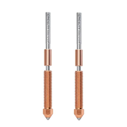 Creality Official K2 Pro Nozzle Upgraded, 0.4mm 2 PCS Larger Cavity Quick-Swap K2Pro Nozzle, Copper Alloy and Hardened Steel Hotend Nozzle Replacement Accessories for 3D Printer K2 Pro Combo - style: 2PCS 0.4mm-K2 Pro